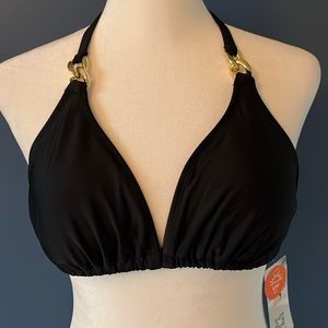 My Charmo - bikini top with gold metal chain detailing